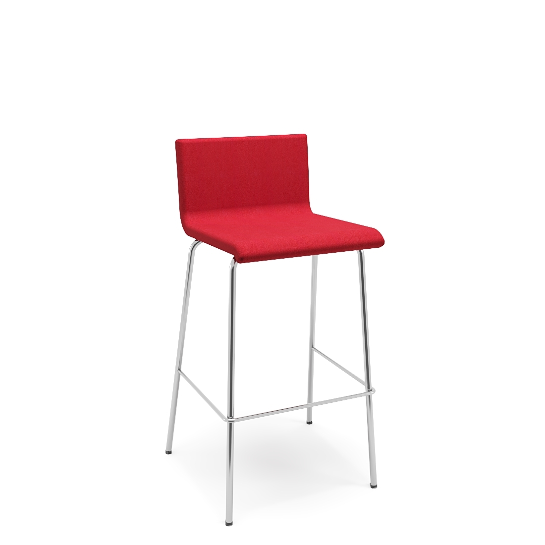 Banqueta Fixa 4 Pés Alta Soer Vermelho