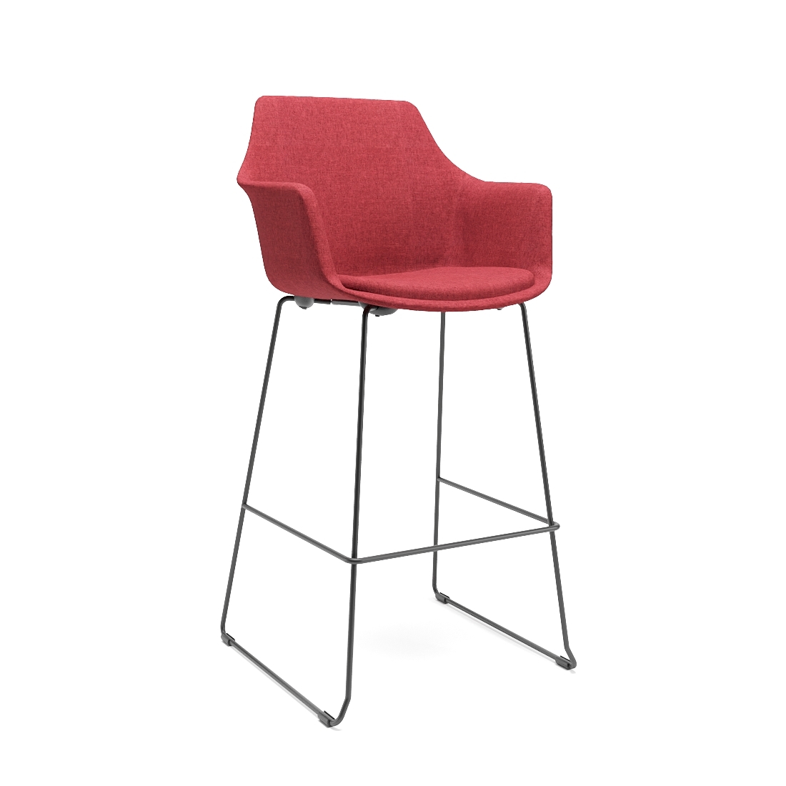 Banqueta Trapezoidal Elyze Vermelho