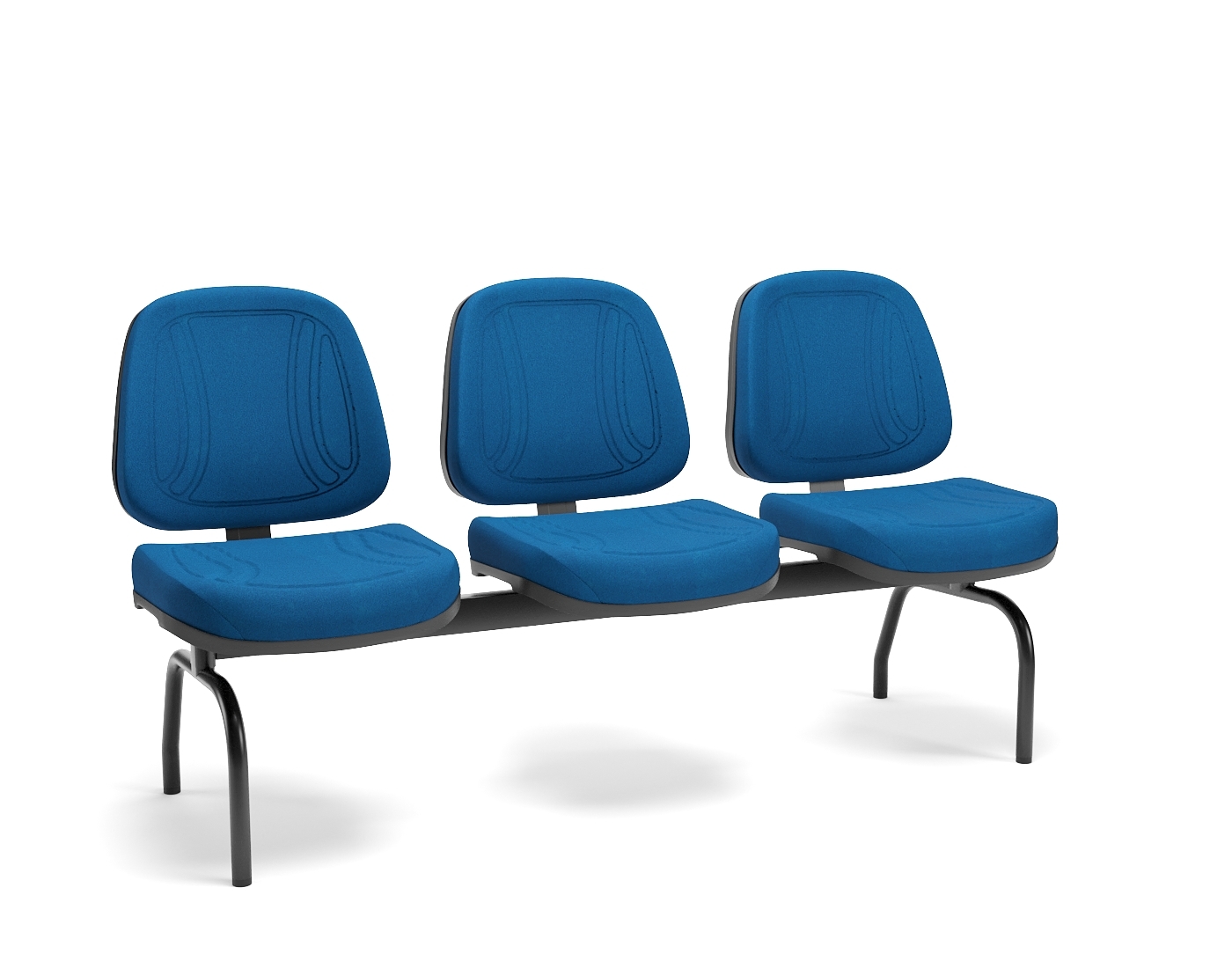Cadeira Longarina  Premium Executiva Azul